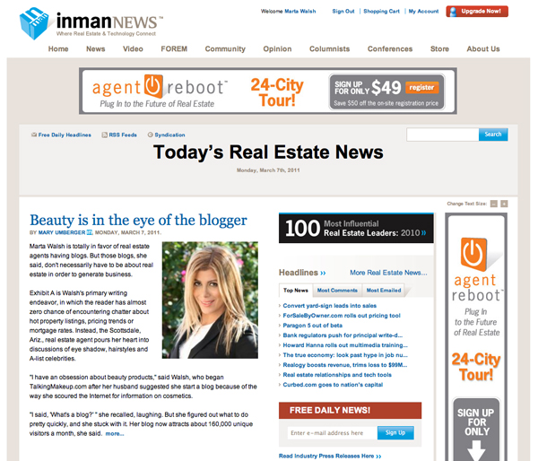 Inman News — “Beauty is in the eye of the blogger”
